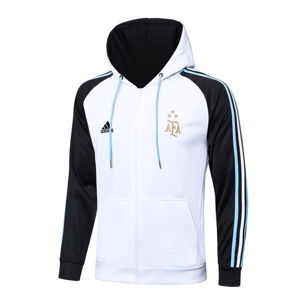 Top Chandal Con Capucha Argentina 2022-2023 Blanco Negro